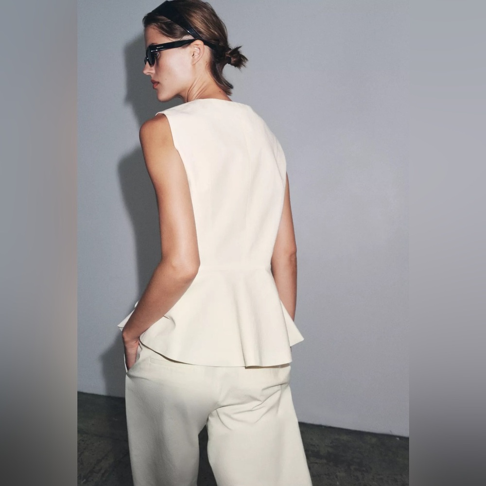 Zara ZW collection peplum vest top - Picture 3 of 10